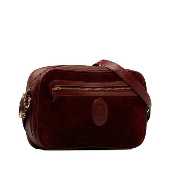 Cartier Handbags - Authentic Cartier Suede & Leather Crossbody Bag